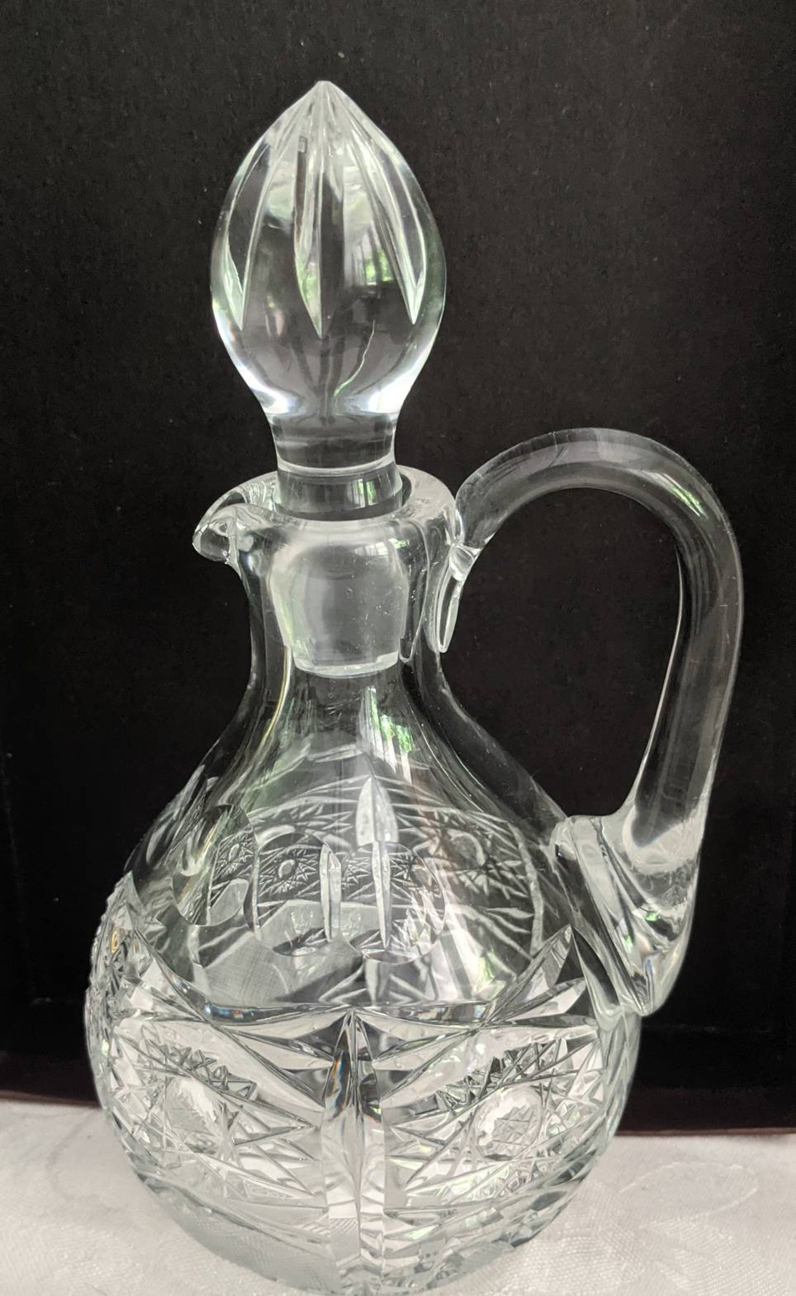 Lead Crystal Czech Cruet with Stopper Etsy
