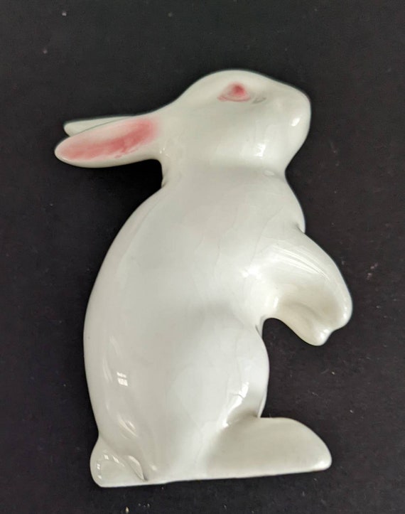 2 Hasen verliebt Bunny  in Love Creme weiß matt  27 x 17 cm von Goebel 