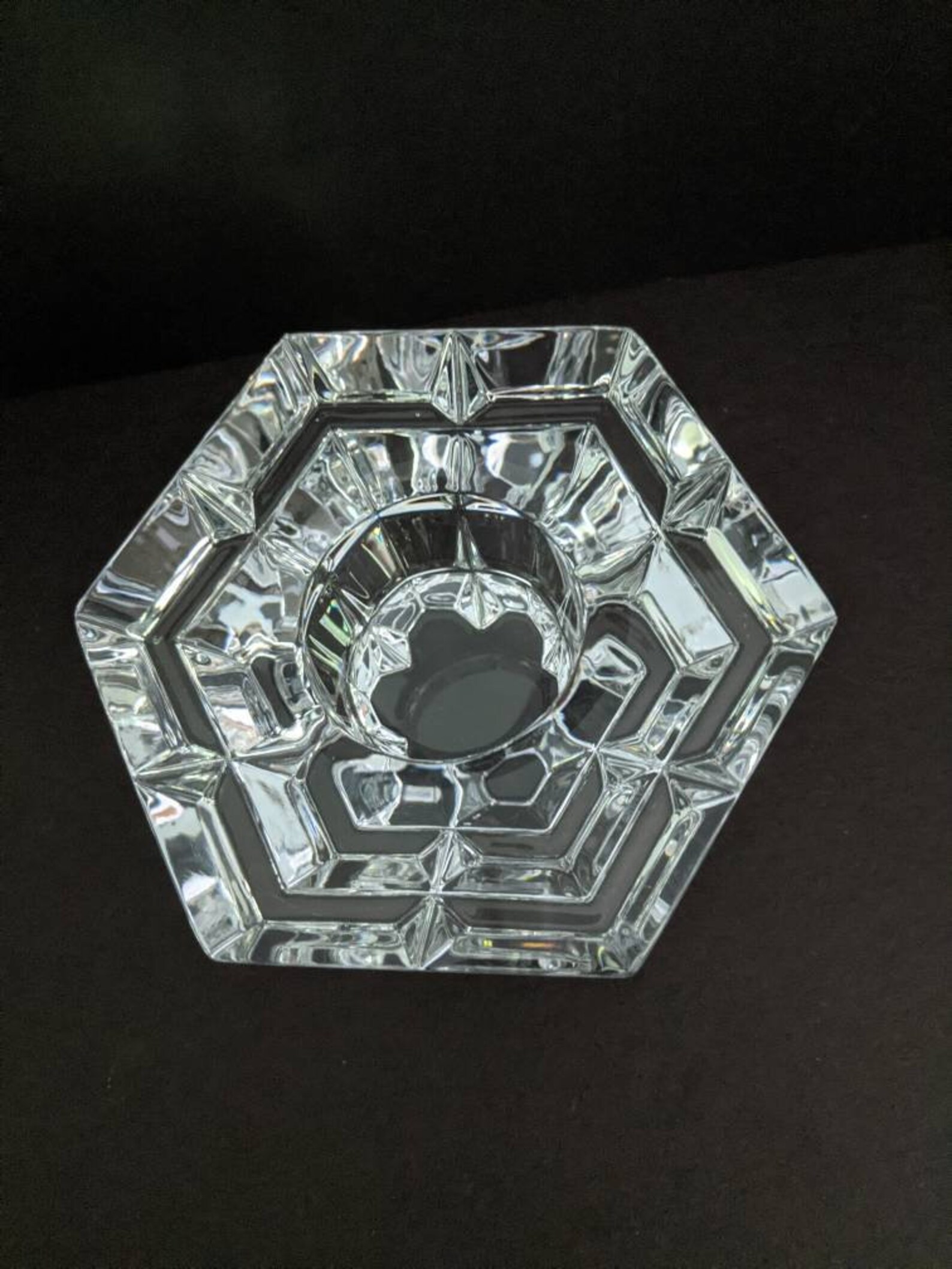 Miller Rogaska Signed Crystal Candle Holder/ Brilliance Etsy