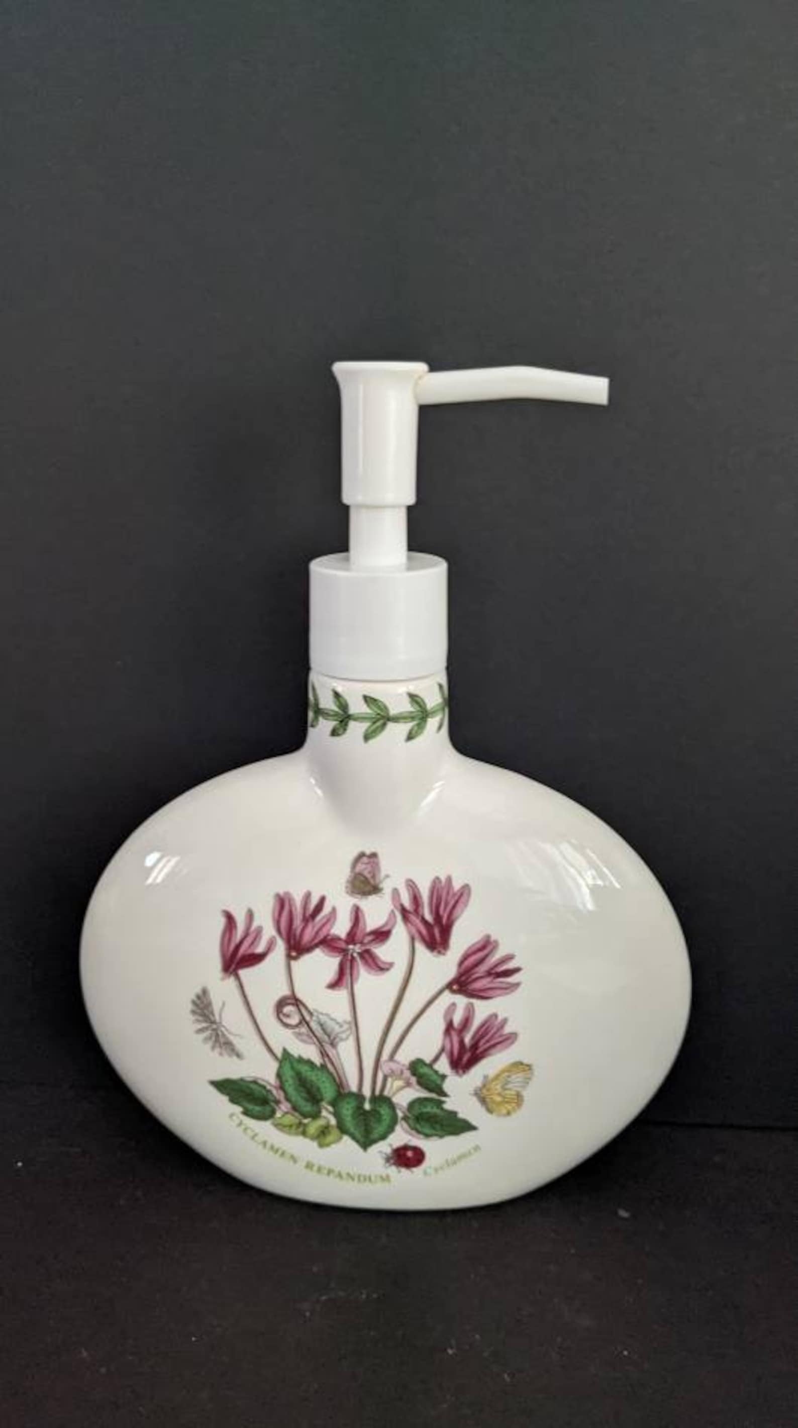Portmeirion Soap Dispenser/ the Botanic Garden/ Cyclamen/ Oval Etsy