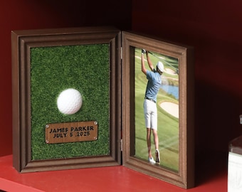 Personalized Fold-Open Two-Sided Golf Display Frame