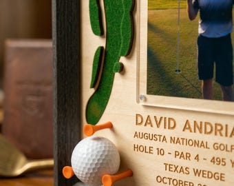 Hole in one display,Golf Frame,Gift for golfer