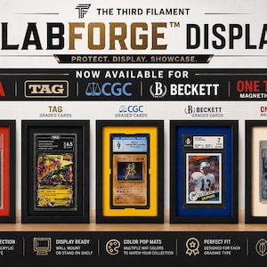 Ram för graderad kortdisplay | PSA, CGC, Beckett, TAG och One Touch-display | Pokémon/Sportkortskugglåda | Väggdisplay för samlarkort