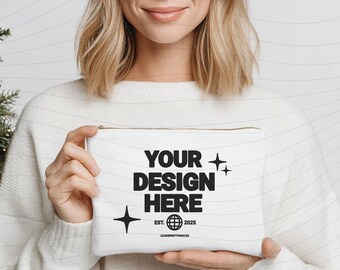 Mockup accessoirezakje | Make-uptasje voor kerst (PNG)
