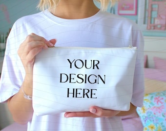 Mockup accessoirezakje | Make-uptasje met T-bodem (PNG)