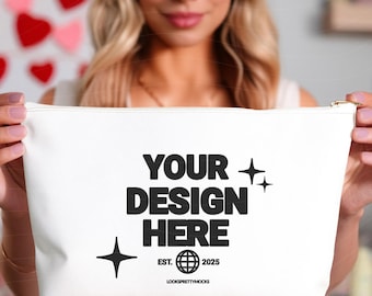 Mockup accessoirezakje | Make-uptasje met T-bodem (PNG)