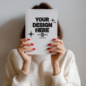 Inbunden journalmockup | Journal Matte | Enkel planerare-journalmockup | Minimalistisk journalmockup Canva PNG