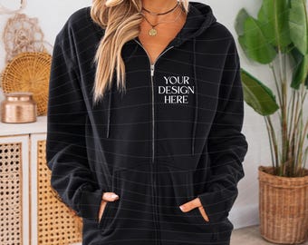 Gildan 18600 mockup zwarte hoodie mockup buitenshuis mockup zwarte hoodie met ritssluiting mock-up Gildan 18600 hoodie lange mouw mockup western mockup