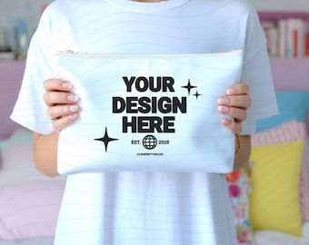 Mockup accessoirezakje | Make-uptasje met T-bodem (PNG)