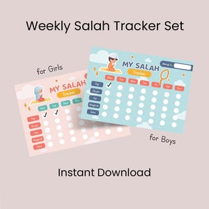 Salah Tracker, utskrivbar böneplan för barn