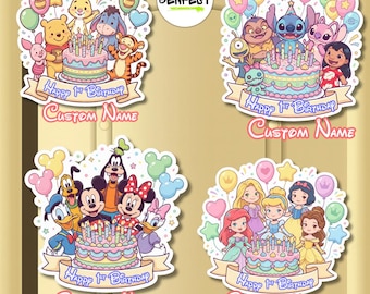 All characters Birthday Cruise Magnet, Disney Cruise line birthday magnet, Personalized Mickey & Friends Disney Birthday Cruise Magnet