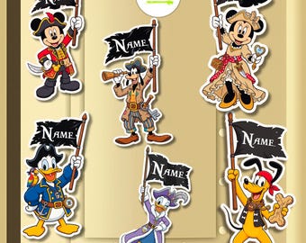 Personalized Disney Pirates Life 2026 Cruise Magnet Mickey & Friends Pirates Magnet Characters Disney Cruise Magnet Pirates of the Caribbean