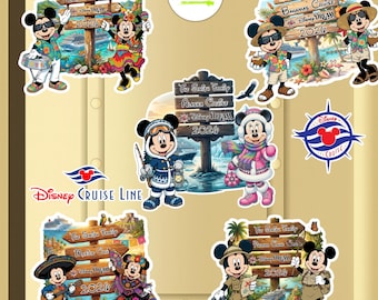 Personalized Disney Cruise Line Magnet, All Characters Mickey & Friends Family Cruise Vacation Magnet Disney Mediterranean Bahamas Alaska