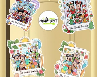 Personalized Mickey and Friends Disney Cruise Paraloid Magnet, Custom Family & Cruise Ship Name Disney Cruise Line Magnet, Stateroom Door