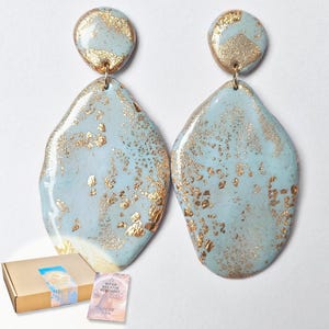 Statement Pastel • Maximal Teardrop • Stud Earrings • Blue • Summer • Ceremonial Occasion