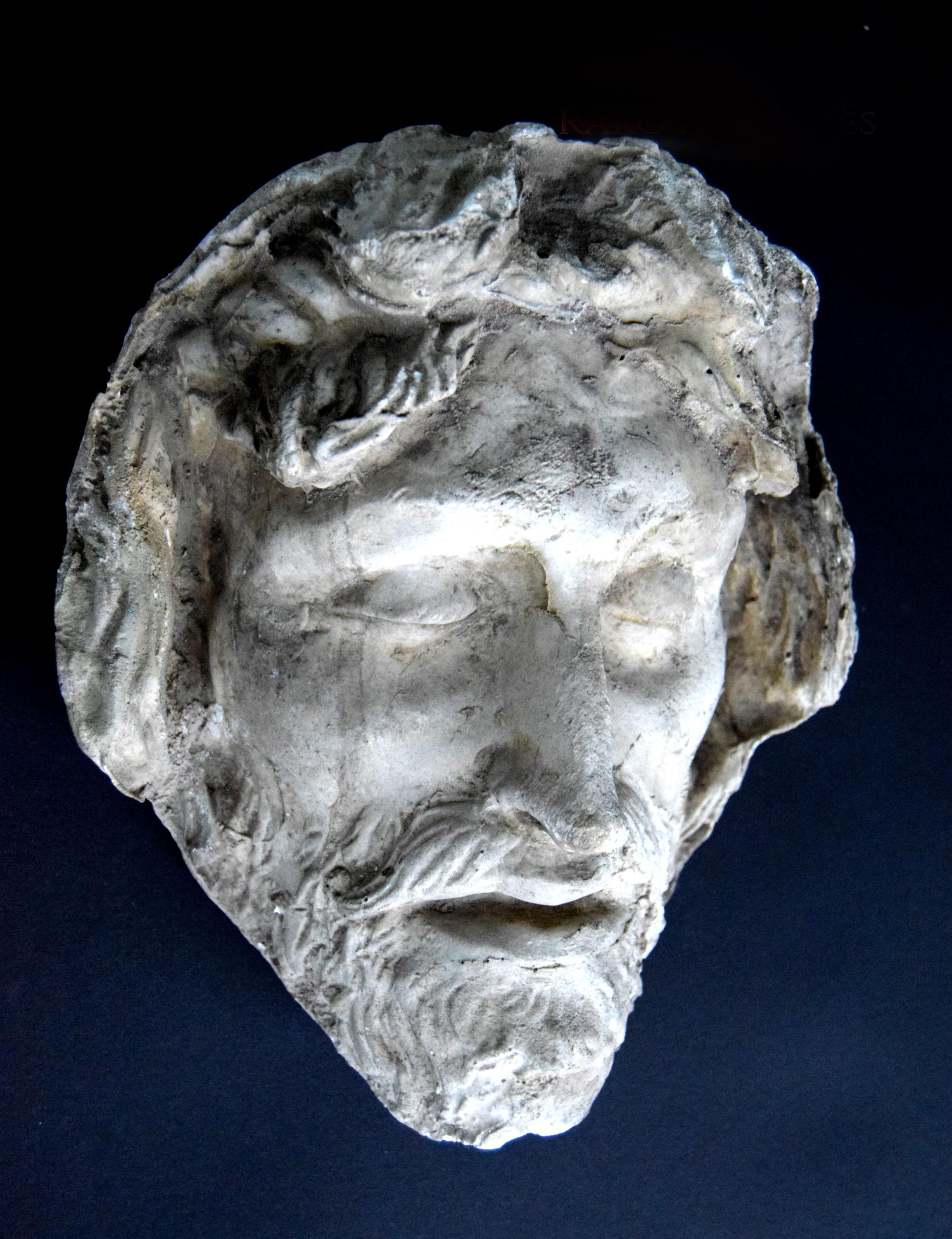 Antique Plaster Death Mask | 19th Century Memento Mori Sculpture ...
