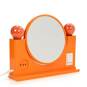 Miroir Space Age Rond avec Éclairage Modèle A41 de Allibert, 1970s en