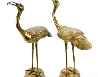 Vintage Life-size Brass Bird Figure, 1960s