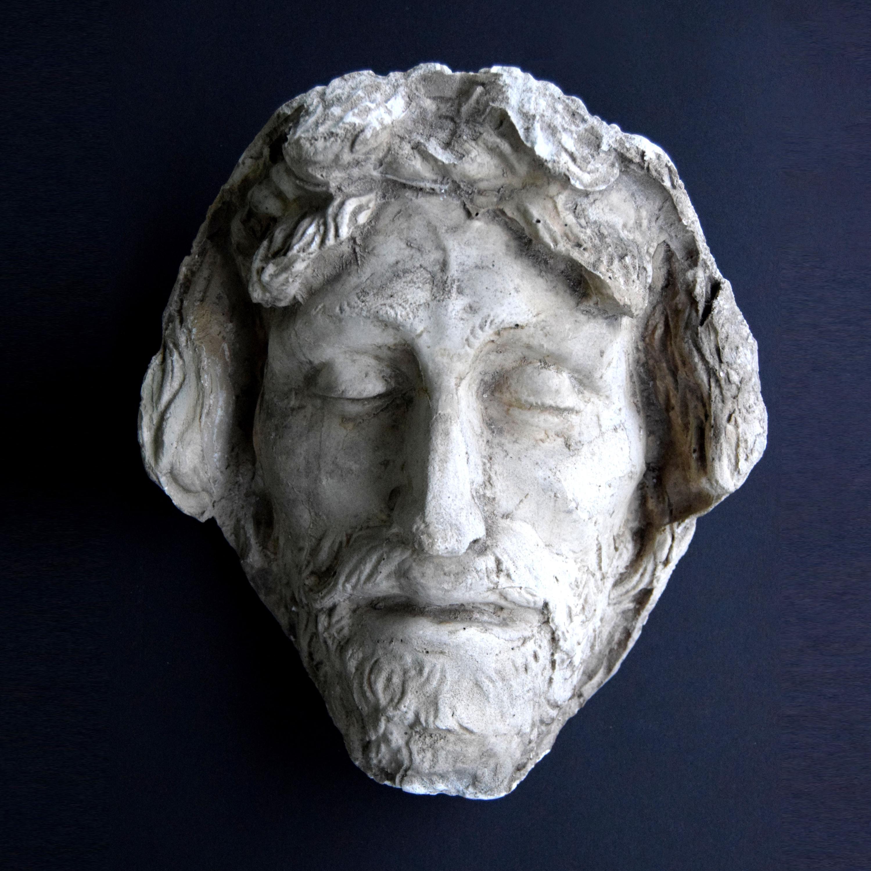 Antique Plaster Death Mask | 19th Century Memento Mori Sculpture ...