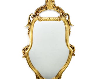 Vintage Wooden Framed Mirror | Large Wall Mirror