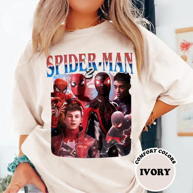 Camiseta vintage pirata de Peter Parker de los 90, camiseta de Spider-Man 2 del MCU, camiseta Comfort Colors de los Vengadores del MCU, para fans del MCU, camiseta de Spidey, camiseta de cómics del MCU imagen 6