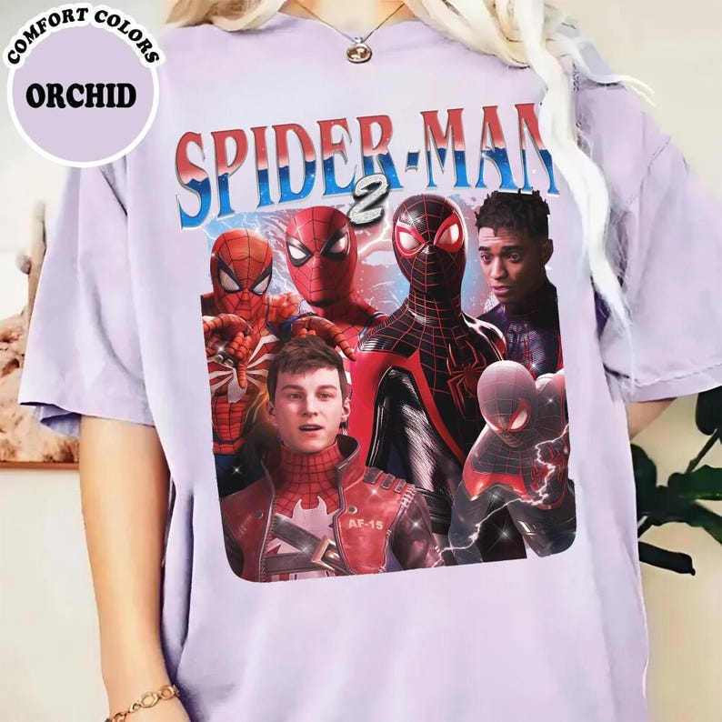 Camiseta vintage pirata de Peter Parker de los 90, camiseta de Spider-Man 2 del MCU, camiseta Comfort Colors de los Vengadores del MCU, para fans del MCU, camiseta de Spidey, camiseta de cómics del MCU imagen 5