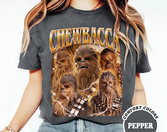 Camiseta vintage de Chewbacca, camiseta de personajes de Star Wars, camiseta pirata de Chewbacca de los 90, camiseta unisex, regalo para hombres y mujeres.