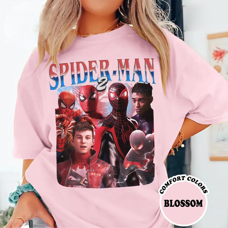 Camiseta vintage pirata de Peter Parker de los 90, camiseta de Spider-Man 2 del MCU, camiseta Comfort Colors de los Vengadores del MCU, para fans del MCU, camiseta de Spidey, camiseta de cómics del MCU imagen 2