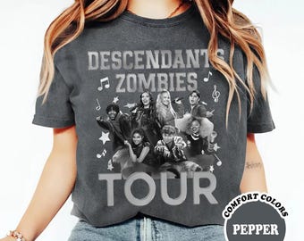 Descendants Zombies Worlds Collide Tour 2026 Comfort Colors Shirt, Descendants Concert, Worlds Collide Tour