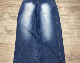 Stub Jeans Wide Leg Mens 38x34 Blue Baggy Denim Skater Y2K Vintage Pants