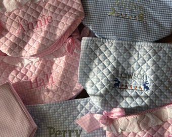 Personalized Easter basket : Embroidered Easter bag
