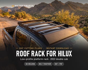 Toyota Hilux Roof Rack Plans 2016-2024 Double Cab | CNC Plasma, Laser Cut DXF Files (Digital Download)