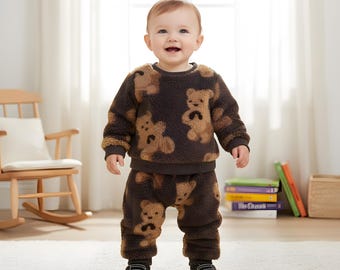 Teddy Bear Fleece Baby Outfit - Cozy & Adorable Winter Set