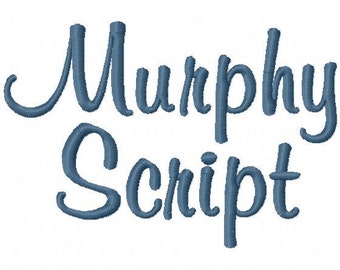 Murphy Script Machine Embroidery Font - Sizes 1",2",3",4" BUY 2 get 1 FREE