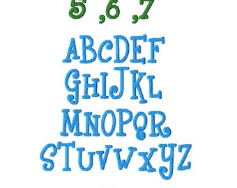 JUMBO Cassie Machine Embroidery Font - Sizes 5",6",7" and 5x7 Hoop - BUY 2 get 1 FREE
