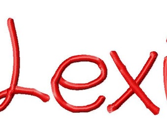 Lexi Machine Embroidery Font - Sizes 1",2",3",4" BUY 2 get 1 FREE