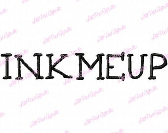 Mini Inkmeup - .5in. (half inch) - Regular and Bold - Machine Embroidery Font - BUY 2 get 1 FREE - Mini Fonts