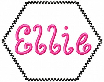 Ellie - LILLI PAD EXCLUSIVE - Machine Embroidery Font - Sizes 1",2",3", 4" Buy 2 get 1 Free