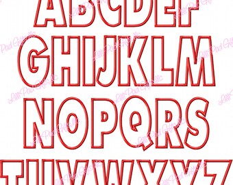 Marvin Applique Font Set - Machine Embroidery Design - Sizes 2",3" and 4"