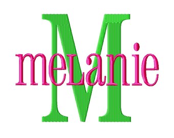 Melanie Machine Embroidery Font - Sizes 1",2",3",4" BUY 2 get 1 FREE