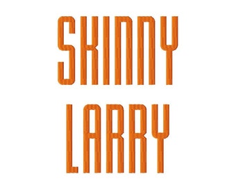 Skinny Larry - Machine Embroidery Font - 1",2",3",4" - BUY 2 get 1 FREE