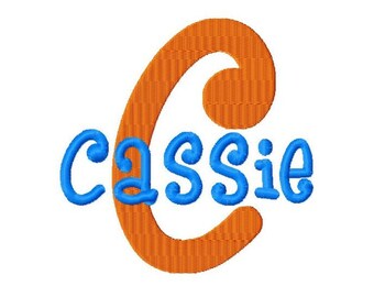 Cassie Machine Embroidery Font - Sizes 1",2",3",4" BUY 2 get 1 FREE