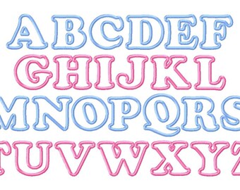 Cute Baby Applique Font Set - Machine Embroidery Design - 5", 6", 7" and 5x7 Hoop