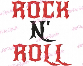 Rock N Roll Machine Embroidery Font - Sizes 1",2",3",4" BUY 2 get 1 FREE