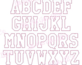 Super Jumbo Vintage School Time Applique Font Set - Machine Embroidery Design - 8",9" & 10"