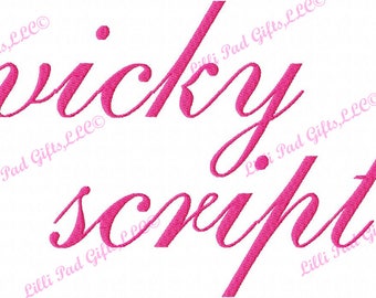 JUMBO Vicky Script-LOWER CASE - Machine Embroidery Font - Sizes 5",6",7", and 5x7 Hoop - Buy 2 get 1 Free