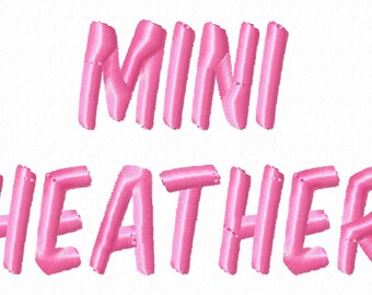 Mini Heather - .5in. (half inch) - Machine Embroidery Font - BUY 2 get 1 FREE - Mini Fonts