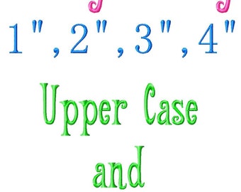 Laffy Taffy Machine Embroidery Font - Sizes 1",2",3",4" BUY 2 get 1 FREE