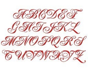 SUPER X Jumbo Fancy Script Machine Embroidery Font - Sizes 10", 11" & 12"