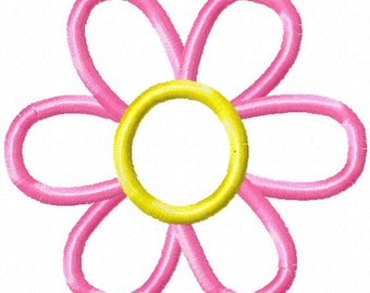 Pixie Six Flower - Applique - Machine Embroidery Design -  13 Sizes